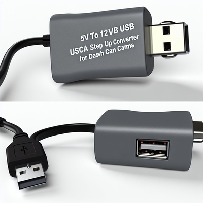 Adaptador de energia conversor USB Step-Up 5V com tomada de isqueiro para aparelhos veiculares