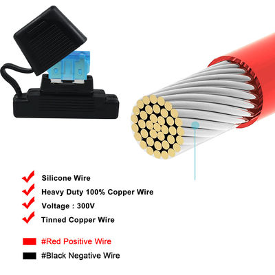 20A Proprietário de fusível de lâmina em linha com 12 fios AWG para automóveis