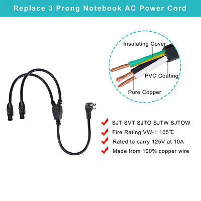 14AWG NEMA 5-15P para Dual PowerCON Y-Splitter Cable