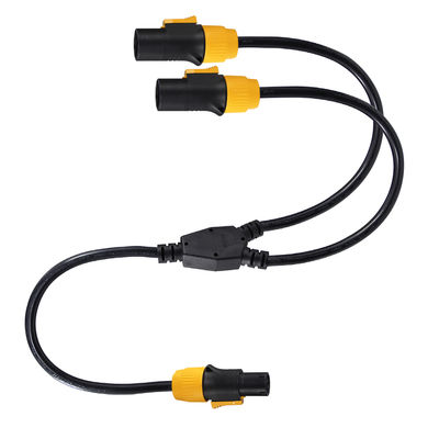 Cable PowerCON Y-Splitter Homem para 2 Mulher 12AWG 20A 125V