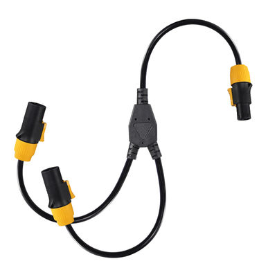 Cable PowerCON Y-Splitter Homem para 2 Mulher 12AWG 20A 125V