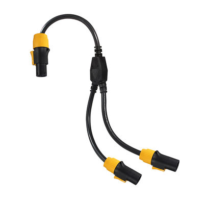 Cable PowerCON Y-Splitter Homem para 2 Mulher 12AWG 20A 125V