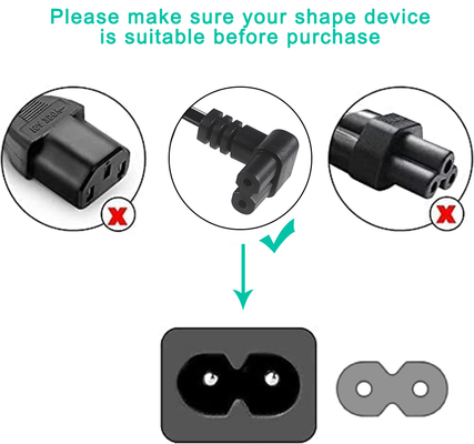 AU Plug to C7 Power Cord 2 Core 1.8M 240V para eletrônicos