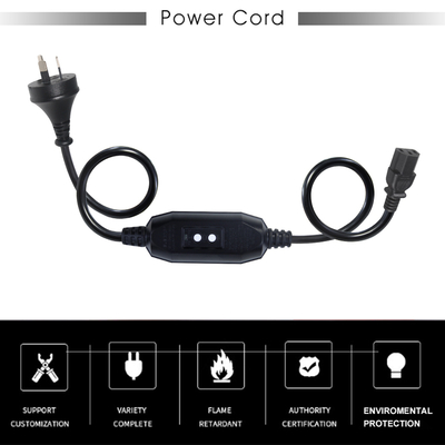 Cabo de alimentação AU para IEC C13 com RCD 10A 240V