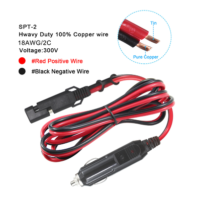 12V SAE para o Cable do Cigarro do Cigarro do Carro com 15A Fuse