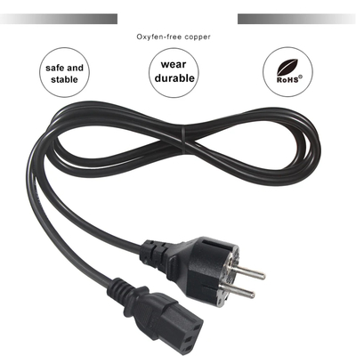 VDE 250V H05VV-F 3G1.0mm2 Schuko para C13 cabo de alimentação