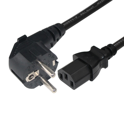 VDE 250V H05VV-F 3G1.0mm2 Schuko para C13 cabo de alimentação