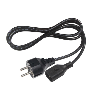 VDE H05VV-F 3G1.0mm2 Schuko para C14 cabo de alimentação para servidores