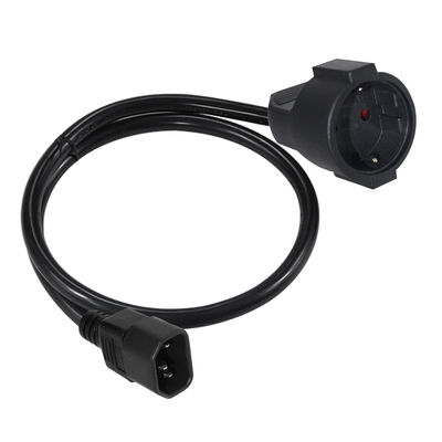 Cabo adaptador VDE CE Aprovado IEC C14 para Schuko H05VV-F 3G1.0mm²