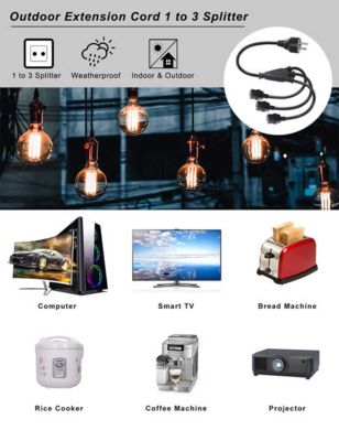 CEE 7/7 para cabo de divisão de energia triplo C19 para racks de servidores