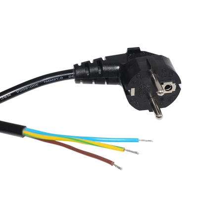 EU Schuko CEE 7/7 para cabo de alimentação em lata H05VV-F 3G1.0mm2