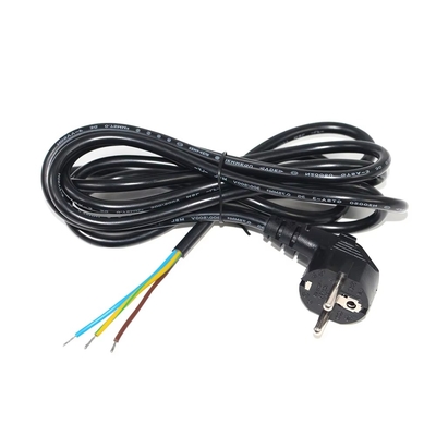 EU Schuko CEE 7/7 para cabo de alimentação em lata H05VV-F 3G1.0mm2