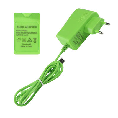 12V 2A EU Plug Green DC Power Adapter para LED Strips CCTV