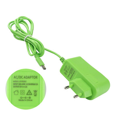 12V 2A EU Plug Green DC Power Adapter para LED Strips CCTV