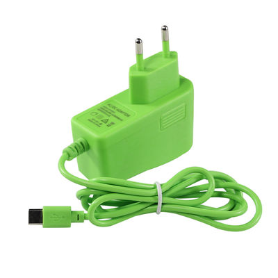 12V 2A EU Plug Green DC Power Adapter para LED Strips CCTV