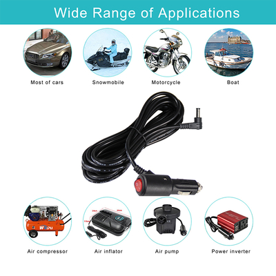 Extensor de Tomada de Energia para Carro 12V, Adaptador Divisor Multi-Tomada, Cabo de Extensão DC para Acendedor de Cigarro, GPS, Câmera de Painel
