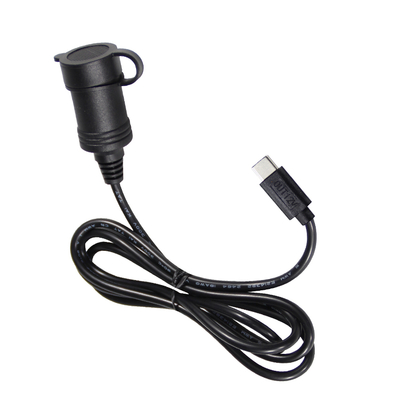 12V Car Cigarette Lighter Socket para USB-C Power Adapter Converter DC Outlet Plug com Port Tipo-C para Telefone Tablet GPS Dash Cam