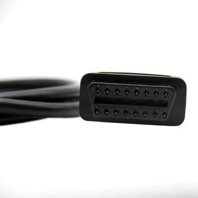 Cabo de alimentação para diagnóstico OBD2 de isqueiro de carro de 12V com fusível para scanner automotivo, leitor de código e ECU