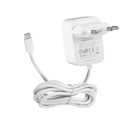 Adaptador de alimentação USB-C UE de 12 V 1 A com cabo de 1 m