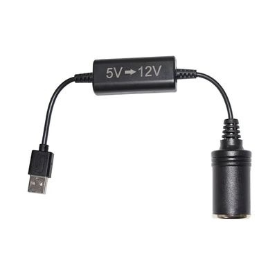 Adaptador USB de 5V para 12V Cabo Conversor Step up com Soquete de Isqueiro Booster para Carro DVR GPS Câmera Roteador Ventilador LED