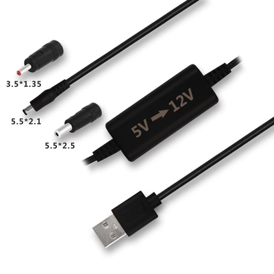 Cabo Conversor USB para 9V DC Cabo de Alimentação Step up Cabo de Aumento de Tensão USB 5V para 9V para Roteador Alto-falante Modem Câmera
