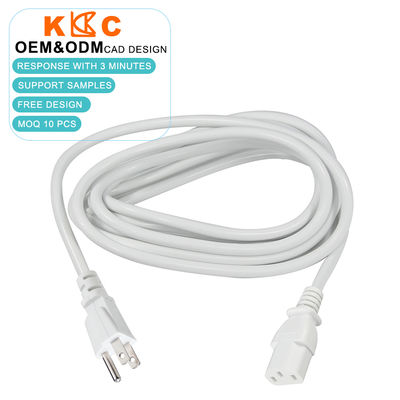 US to C13 Power Cord - NEMA 5-15P to IEC 320-C13 Cable for Computers, Servers & Power Supplies (14AWG)