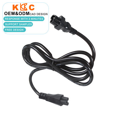 18 AWG IEC 60320 Cordão de adaptador de energia C5 a C6 com classificação 10A / 125V para adaptadores de laptop