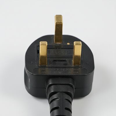 250V UK Plug to Ring Terminal Lead with NTC Temperature Sensor 0.9m Cable Assembly for Heaters and Thermal Control Systems
