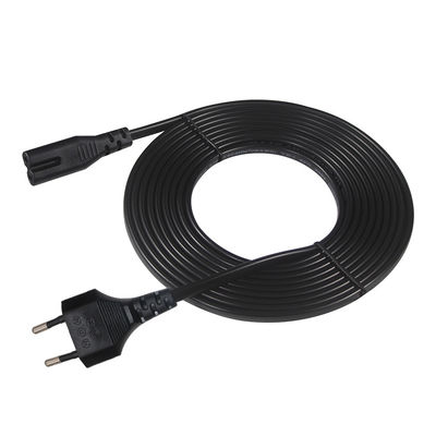 VDE aprovado cabo de alimentação elétrica para laptop com EU 2PIN plug e IEC C7 C8