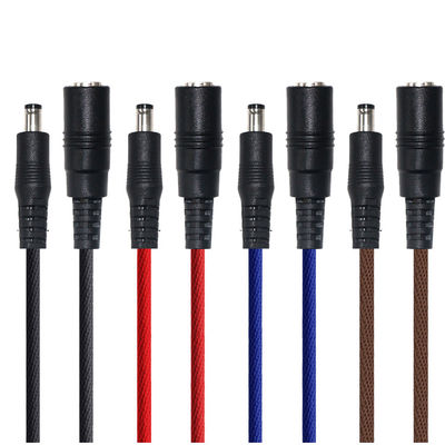 20AWG DC Power 5525 DC Plug Extension Cable Homem para Mulher 5.5mm*2.5mm