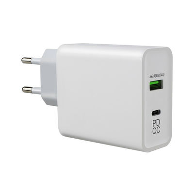 240V 45W QC 3.0 Wall Plug Adaptador de Fornecimento de Energia Para Cable Euro Usb C 2m