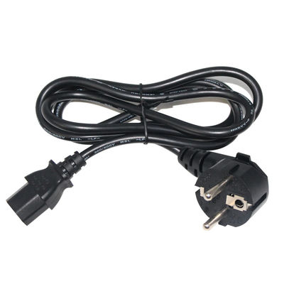 0.75MM Cabo de alimentação europeu com extensão VDE 3PIN Schuko Plug To C13 Netsnoer