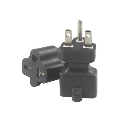 Adaptador de energia KUNCAN NEMA 5-15P para 5-15R 5-20R Preto ABS