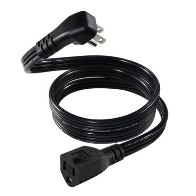 14 AWG SPT-3 Flat Wire Power Cord NEMA 5-15P a 5-15R Plug de lâmina reta 15A 125V Cabos flexíveis para uso industrial / doméstico