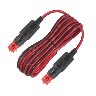 Dual macho 12V/24V cabo de extensão do isqueiro de cigarro pesado para carro, RV, uso ao ar livre - 3FT/5FT impermeável universal