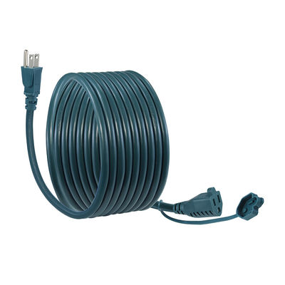 Direito NEMA5-15P Homem para Mulher 5-15R Socket Verde Cordão de Extensão USA 3Pin Plug