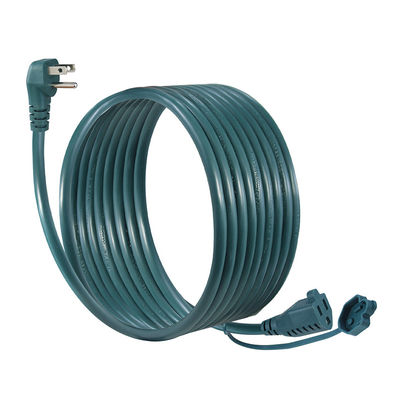 90 graus Plug plano NEMA5-15P para 5-15R cabo de extensão exterior 3Prong homem para mulher