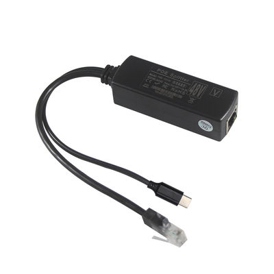 PoE Splitter com saída USB-C- 48V a 5V/9V/12V Power Over Ethernet Converter para tablet, telefone, Raspberry Pi, dispositivos USB-C