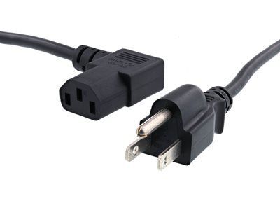Sistema padrão de cabo de alimentação 6FT C13 conveniente com design de ângulo reto