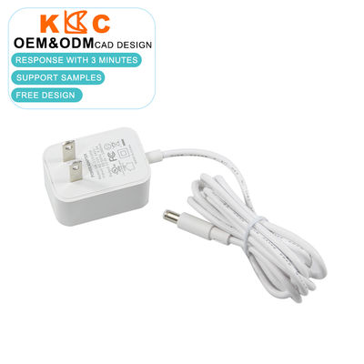 Adaptador de energia DC 12V 1A US, conector DC5.5x2.1mm branco, carregador de parede AC para DC para modems, hubs, molduras digitais