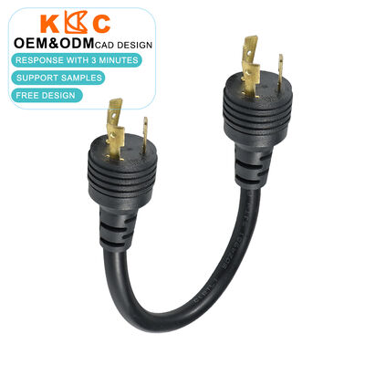 14AWG 15A NEMA L7-15P Plug de bloqueio para recipiente de bloqueio L7-15R 1.5m Cordão de extensão de adaptador de bloqueio giratório para uso em palco e gerador