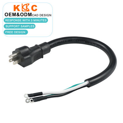 15Amp SJTW Corda de alimentação do forno Anel de cobertura à prova d'água terminais do anel macho Nema 5-15P para eletrodomésticos US Standard Plug
