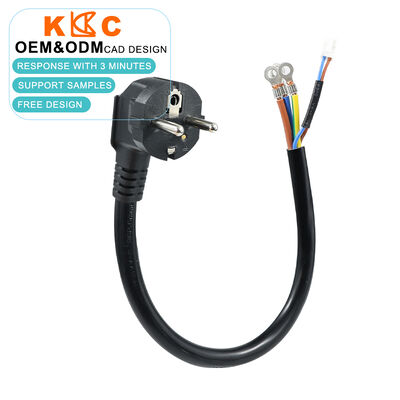 Estandarte da UE Schuko CEE 7/7 Plug com termistor integrado H05VV-F 3G1.5mm2 3 núcleos de cabo de alimentação de cabo de cabo de cabo de fio nu